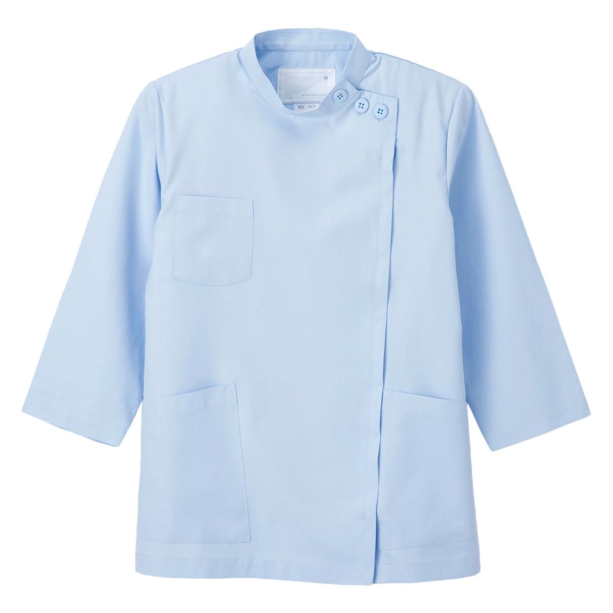 女子横掛8分袖 ブルー KES-5171