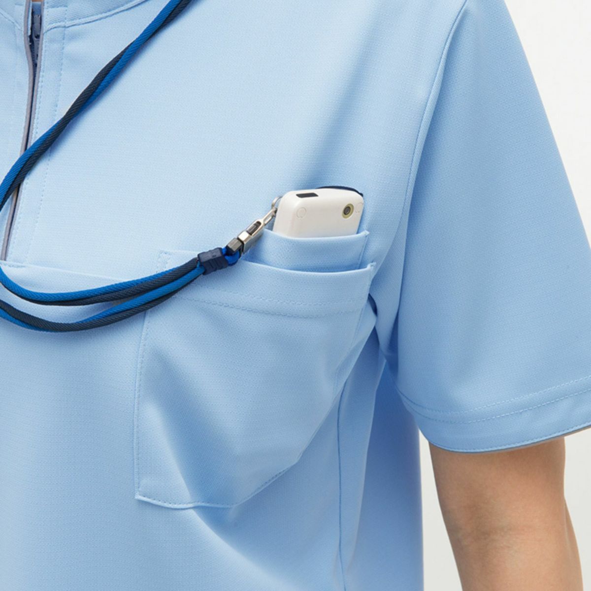 男女兼用上衣 ブルー CX-5217