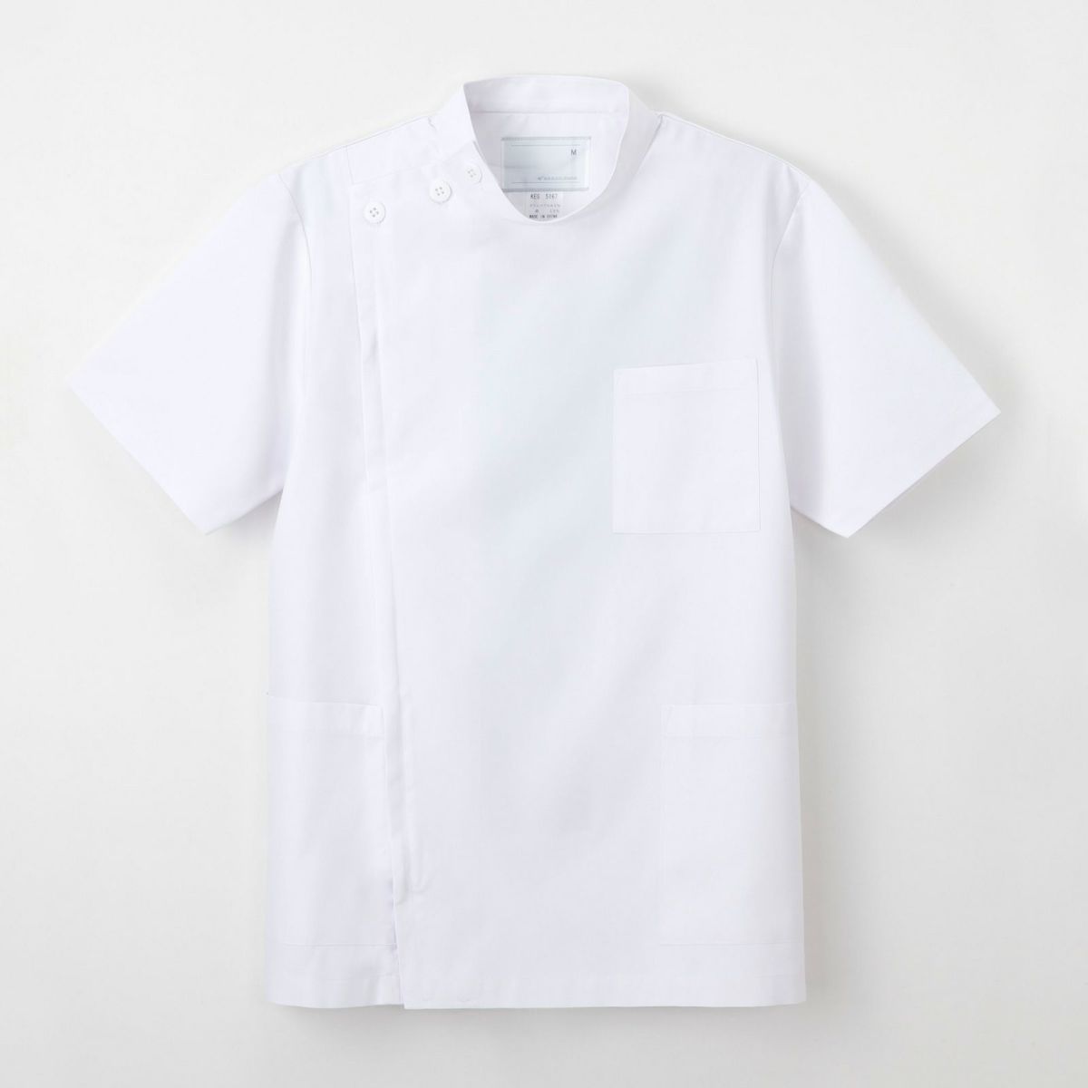 男子横掛半袖 ホワイト KES-5167
