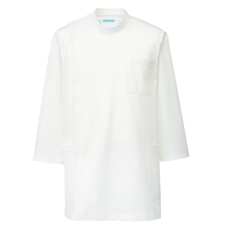 メンズ医務衣七分袖 シルポート オフホワイト 246-10