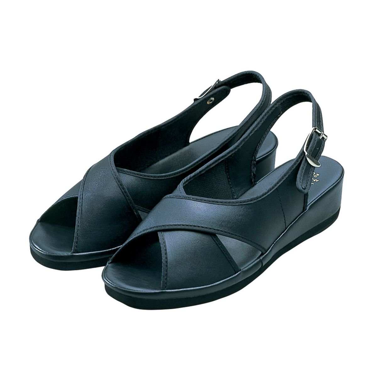 ナースサンダル　クロスタイプ(黒)