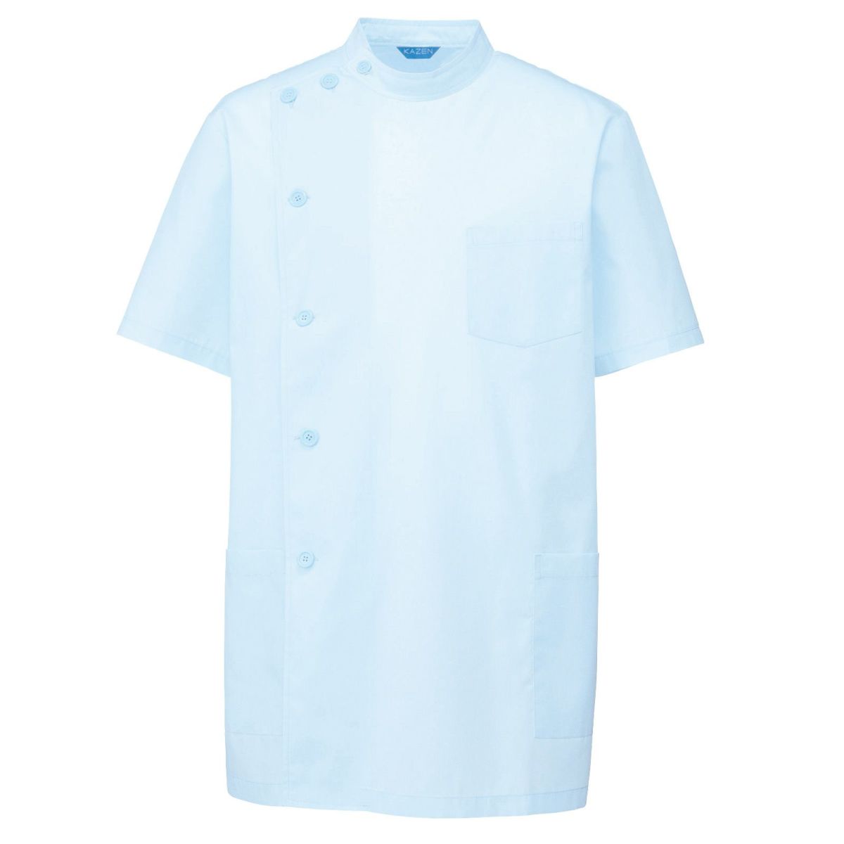 メンズ医務衣半袖 ブロード サックス 132-31