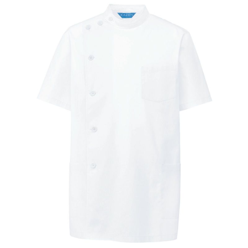 メンズ医務衣半袖 ブロード ホワイト 132-30