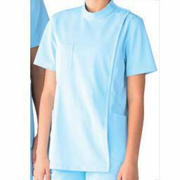 レディス医務衣半袖 シルポート サックス 263-11