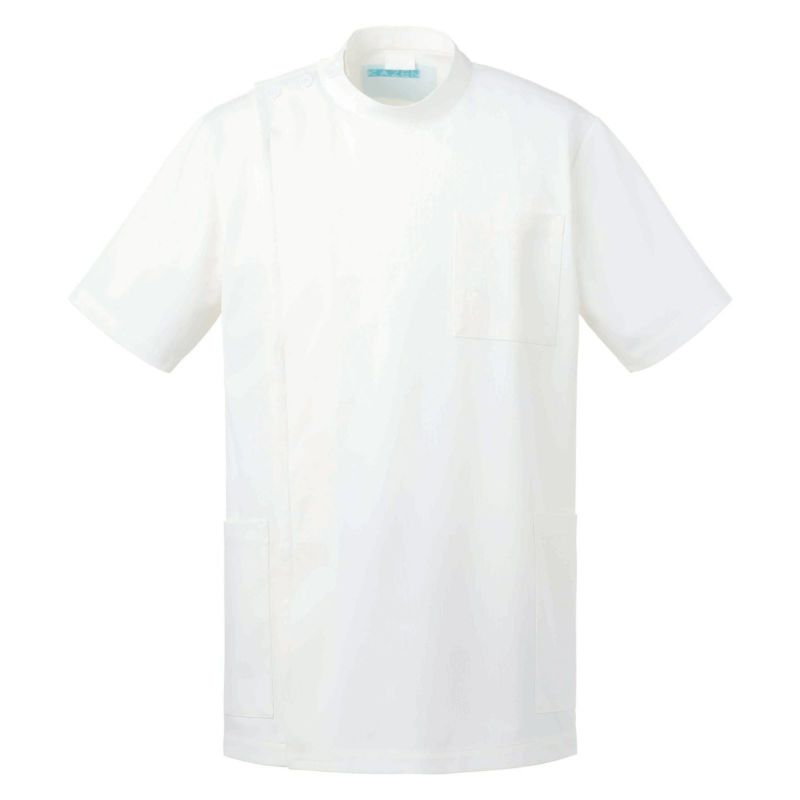 メンズ医務衣半袖 シルポート オフホワイト 253-10