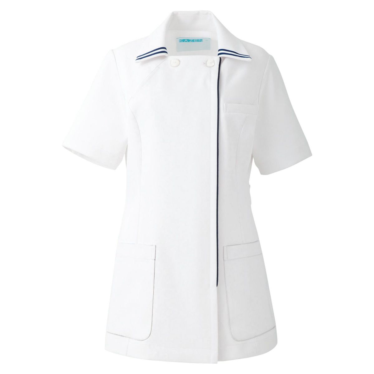 ネオネイビー レディスジャケット ホワイトxネイビー 081-28