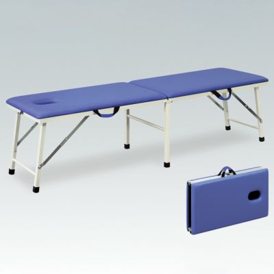 折りたたみ可能なポータブルベッド　強化スチール(高田ベッド製作所)✰角マクラ付き 高田ベッドの特価セール【送料無料】 持ち運びに便利な