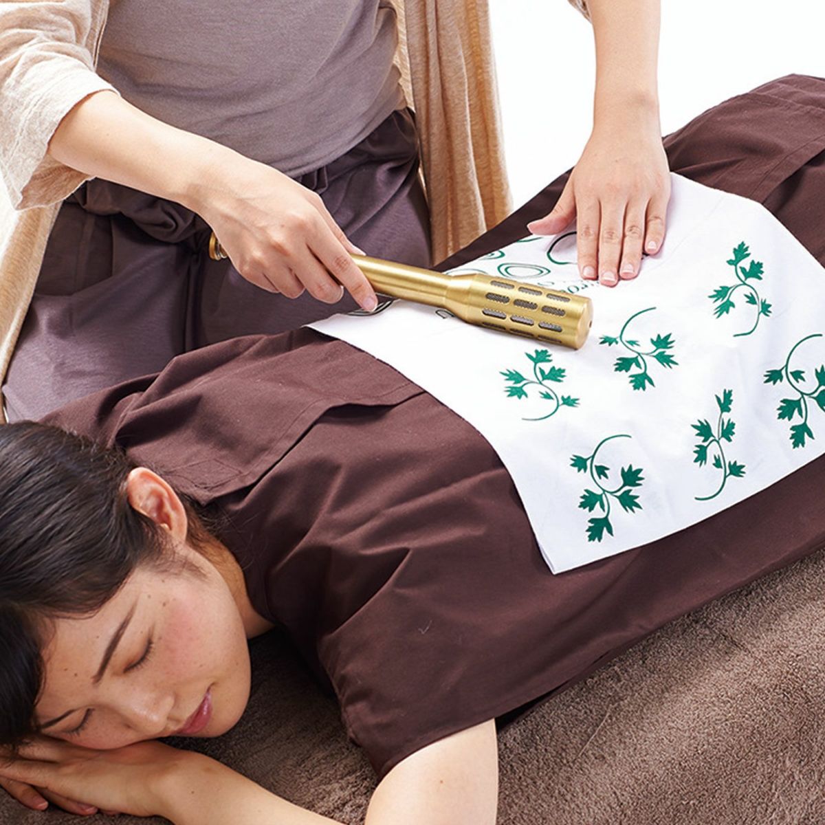 irodori 温灸ローラー＋炭化棒灸セット（L）金木犀