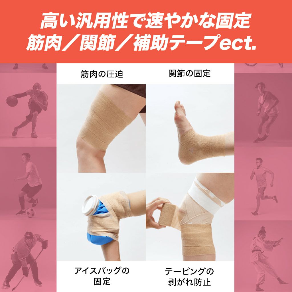トワテック 自着性バンテージ 幅2種×4.5m【まとめ買い】