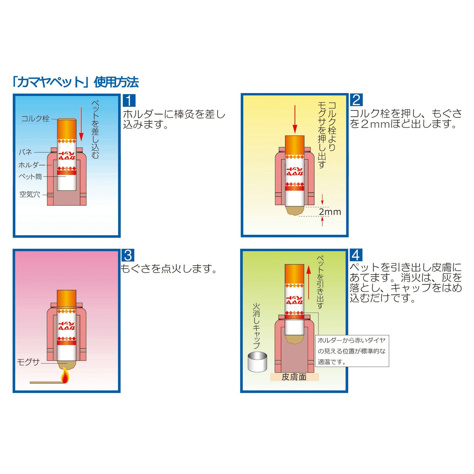 カマヤペットホルダー（棒灸1本付き）