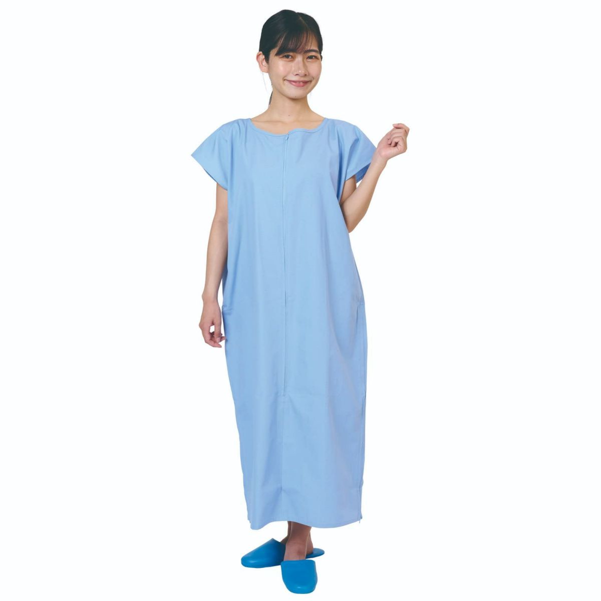 トワテック鍼灸患者着 ワンピース ライラック 【まとめ買い】